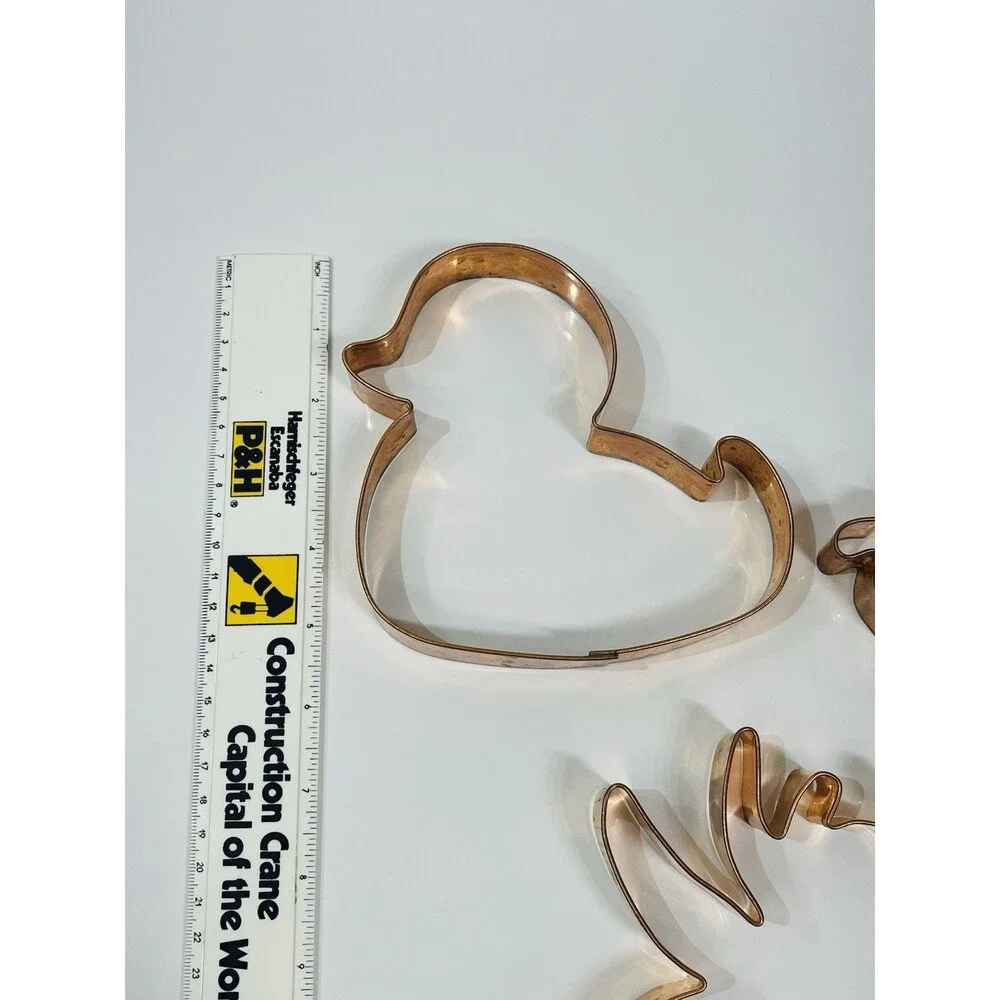 3 Williams Sonoma Copper Cookie Cutters Spider Bee & Duck Halloween